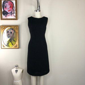 Raoul Silk Back Textured Wool Shift Dress Cocktail